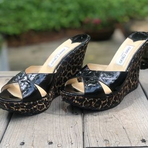 Jimmy Choo Patent Leather Wedges